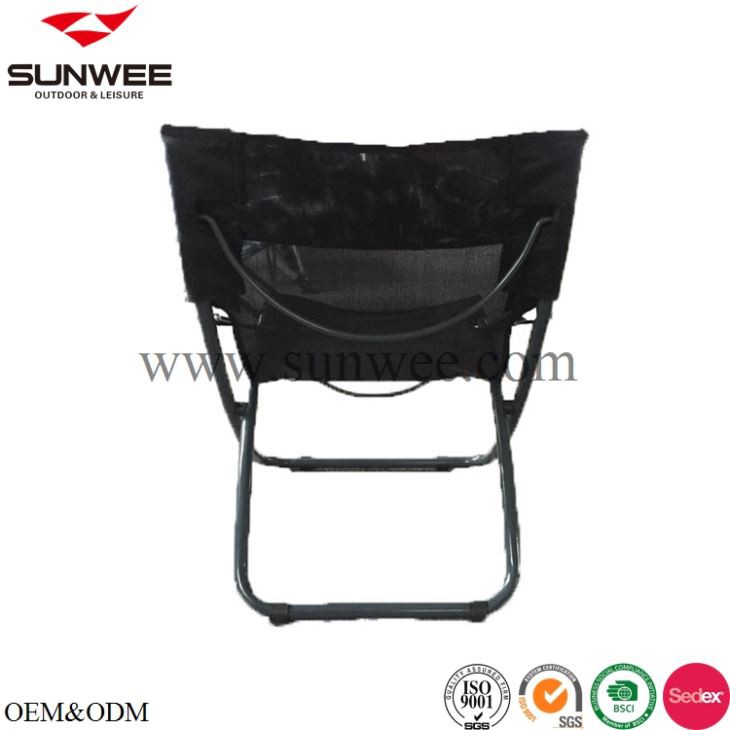 Mesh folding camping lounger